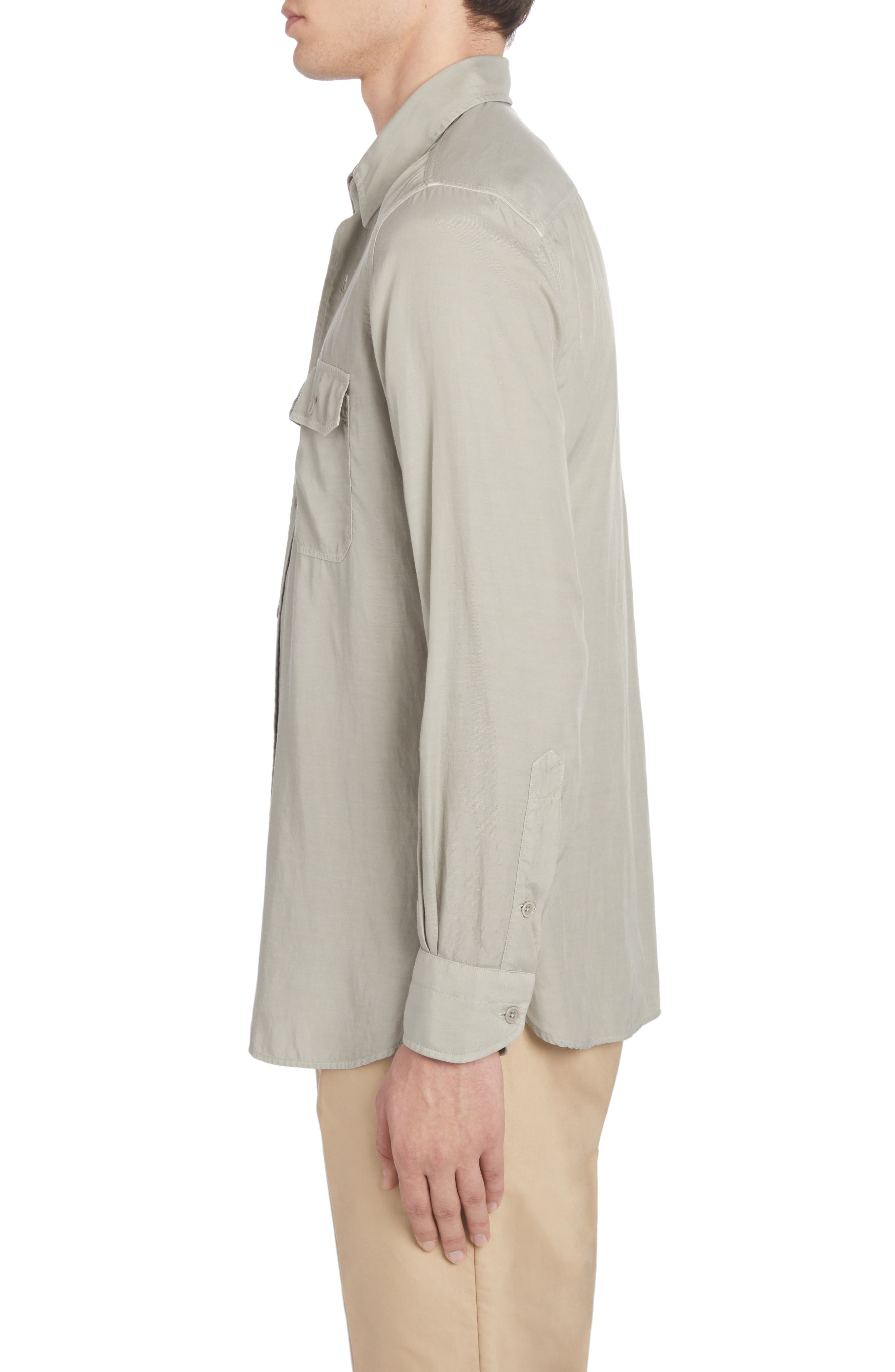 Military Fit Fluid Twill Button-Up Shirt - 3