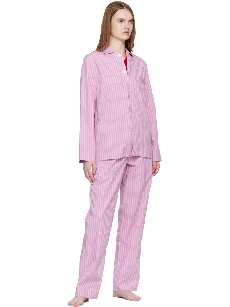 TEKLA Pink Poplin Pyjama Pants outlook