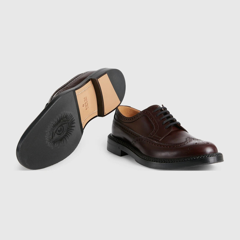 Men's lace-up shoe with brogue details 5