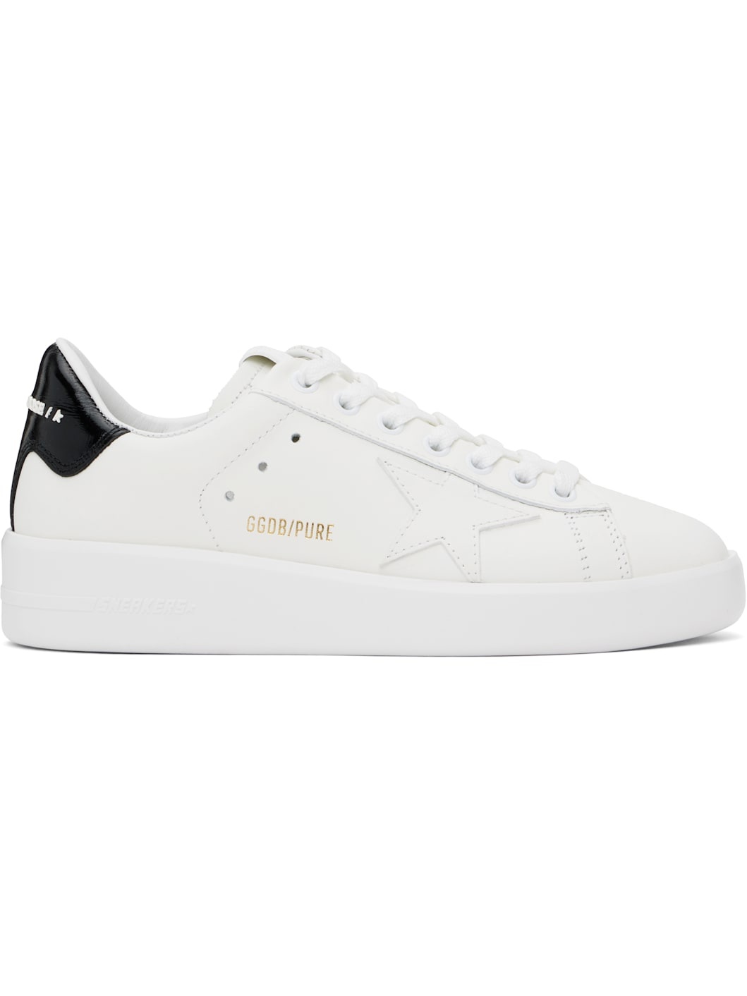 White & Black Purestar Sneakers - 1