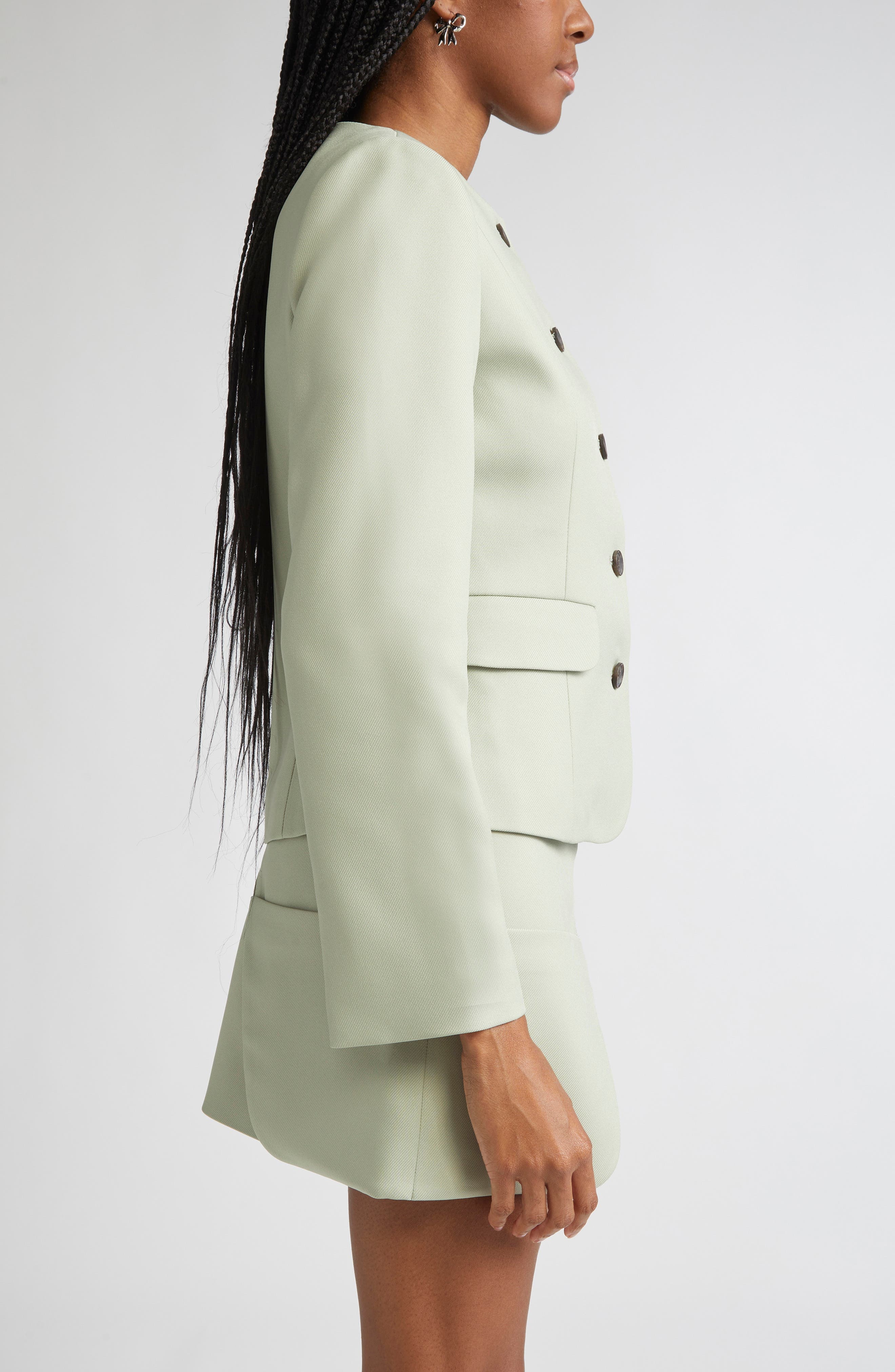 Sandy Liang Agnes Jacket in Sage at Nordstrom - 4