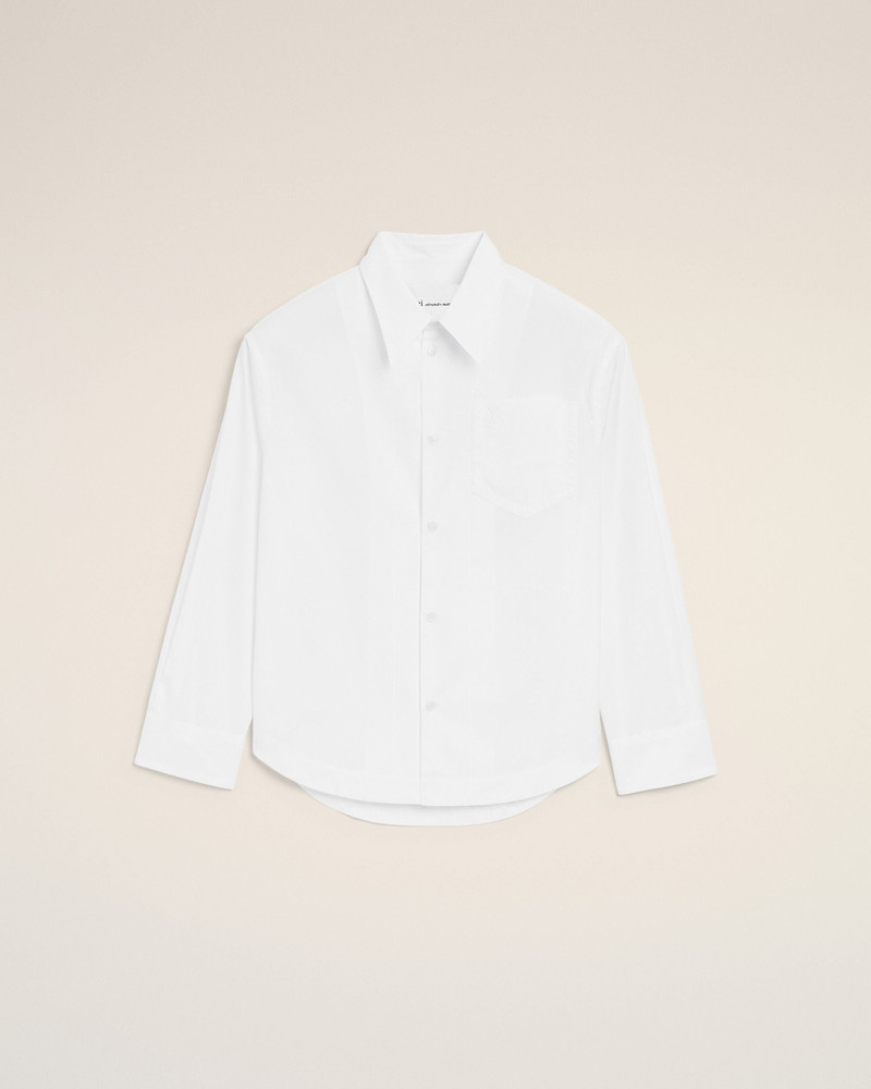WHITE COTTON SHARP COLLAR AMI DE COEUR WIDE SHIRT 1