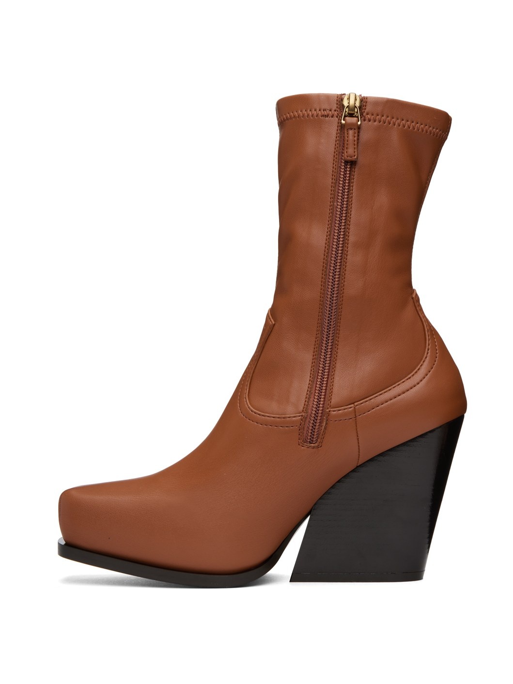 Brown Cowboy Ankle Boots - 3