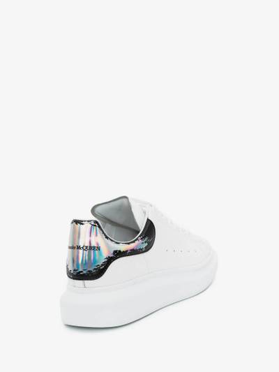 Alexander McQueen Oversized Sneaker in White/silver outlook