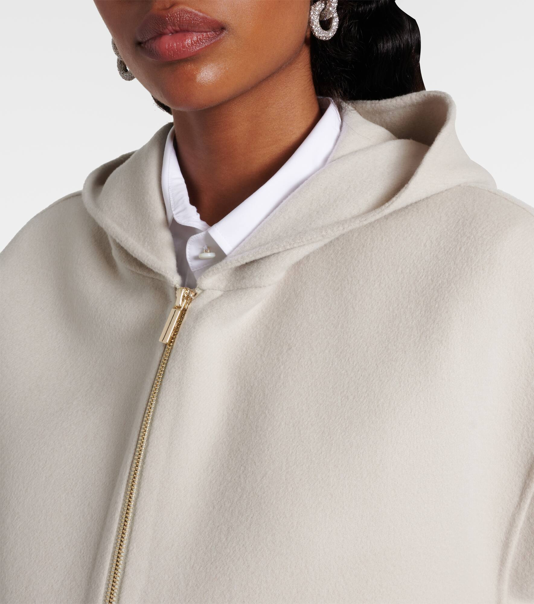 Romino virgin wool zip-up hoodie - 4