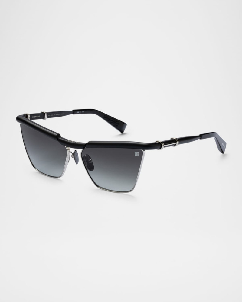 Balmain Victorie Cat Eye Titanium Sunglasses outlook