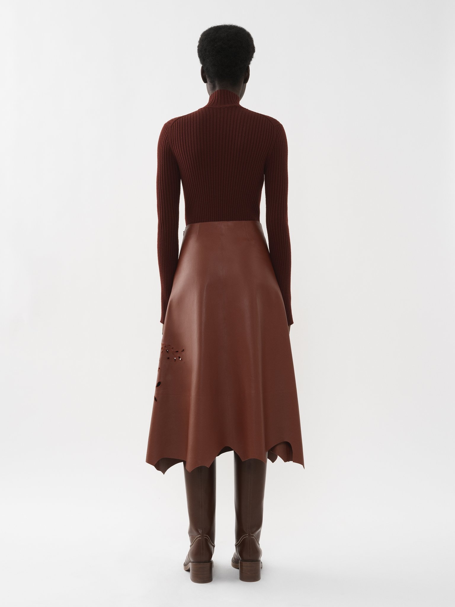 FLARED MID-LENGTH SKIRT - 3