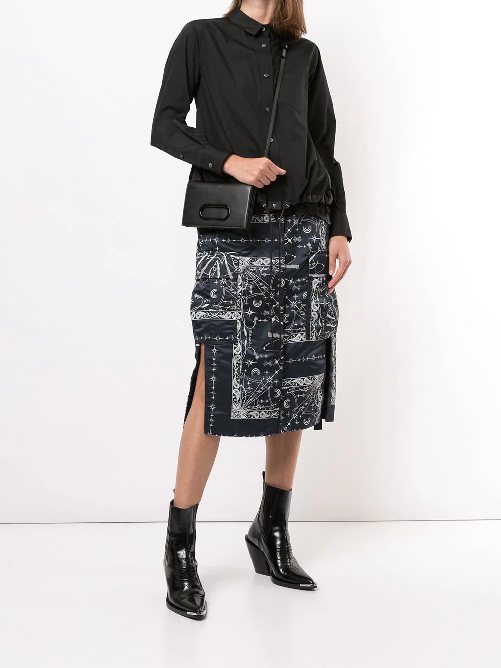 abstract print pencil skirt - 2