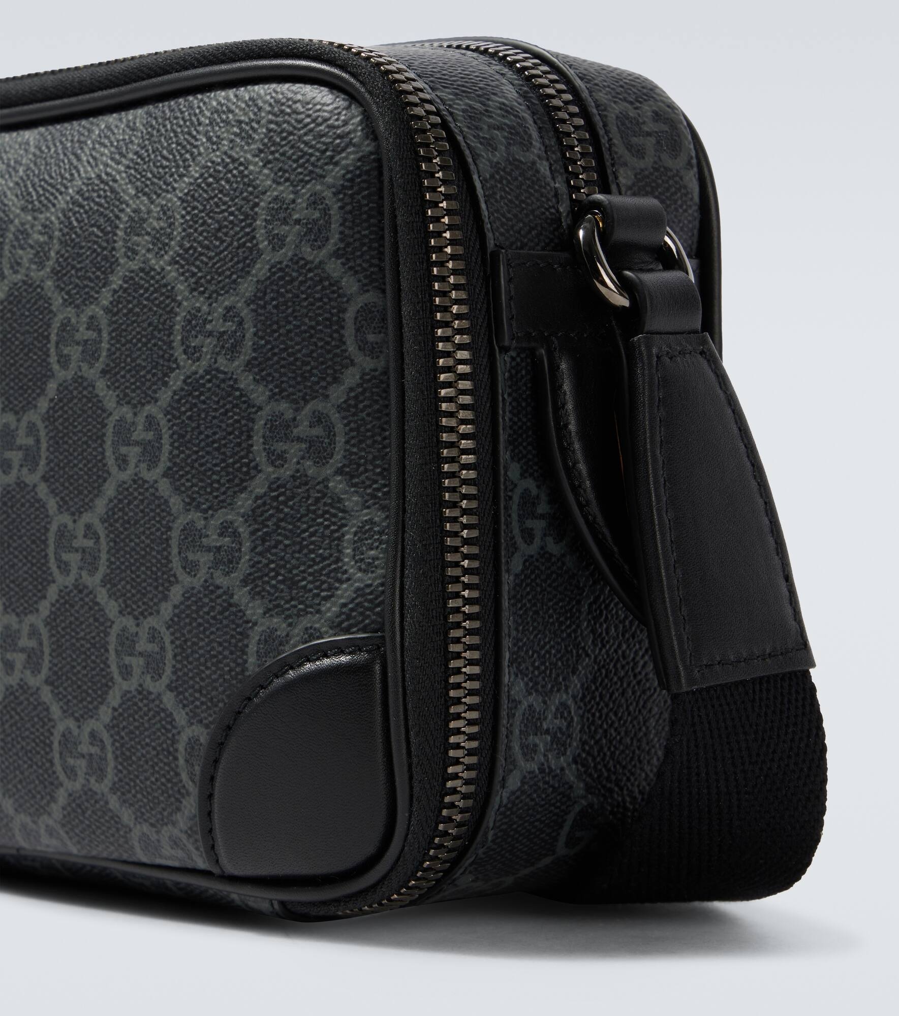 【GUCCI】GG EMBLEM SUPER MINI CROSSBODY BAG GG Emblem mini crossbody bag in Black GG Canvas | GUCCI® SI