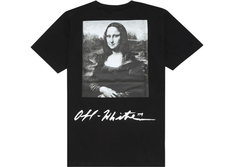 Off-White OFF-WHITE Slim Fit Monalisa Graphic Print T-Shirt Black outlook