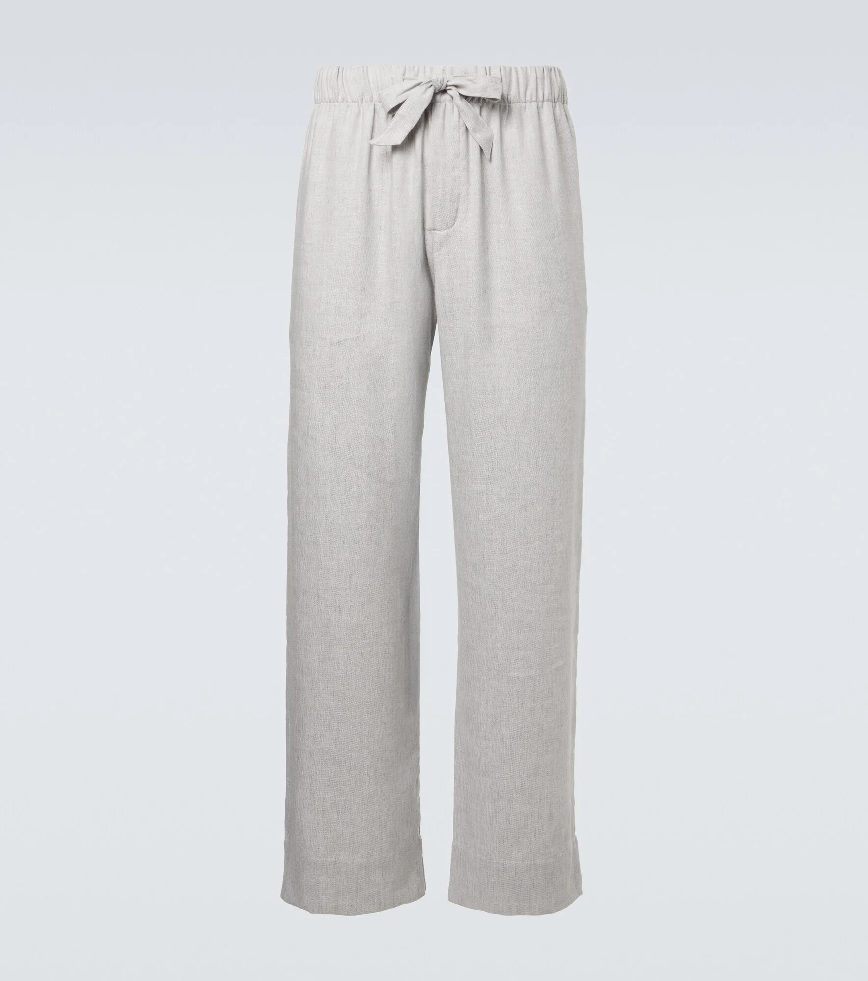 Luan linen and cotton-blend straight pants - 1