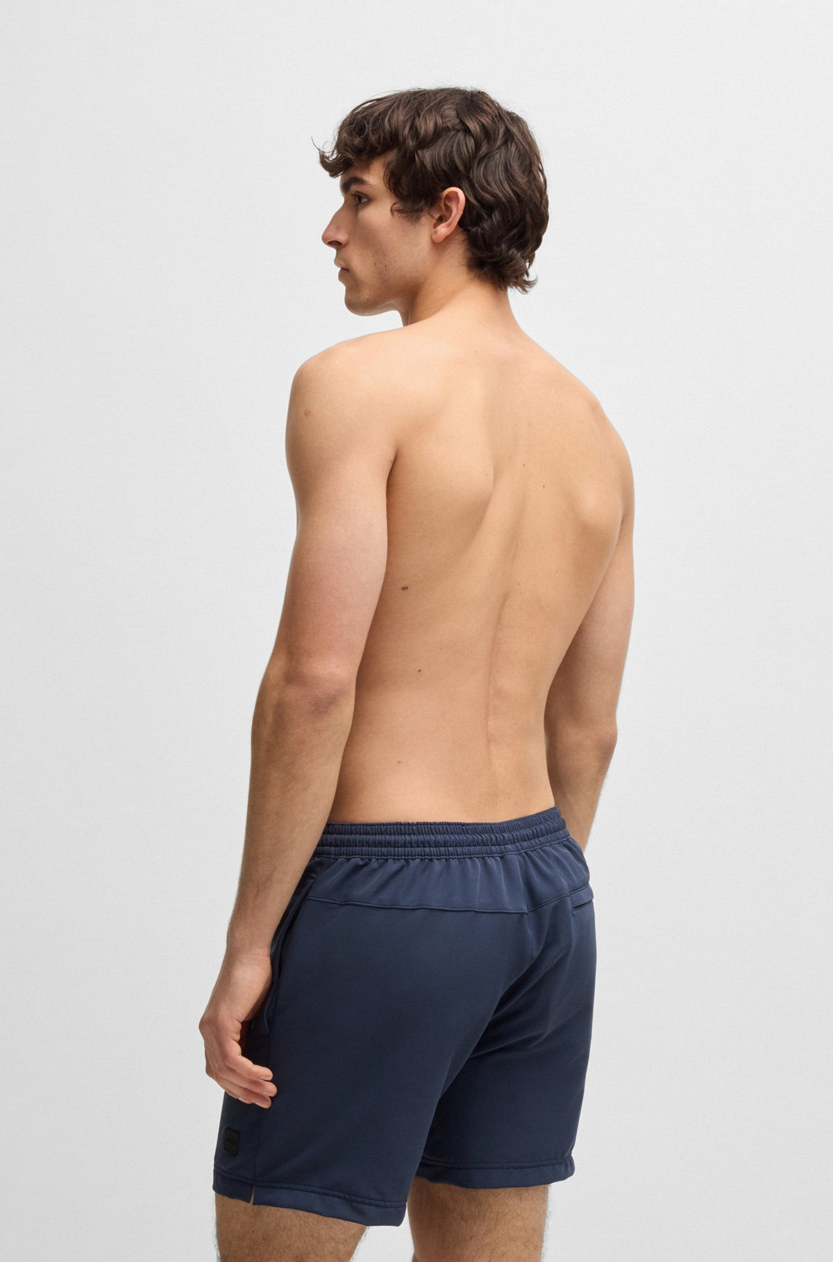 PACKABLE SWIM SHORTS WITH LOGO BADGE - 4