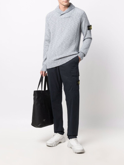 Stone Island logo patch cargo trousers outlook