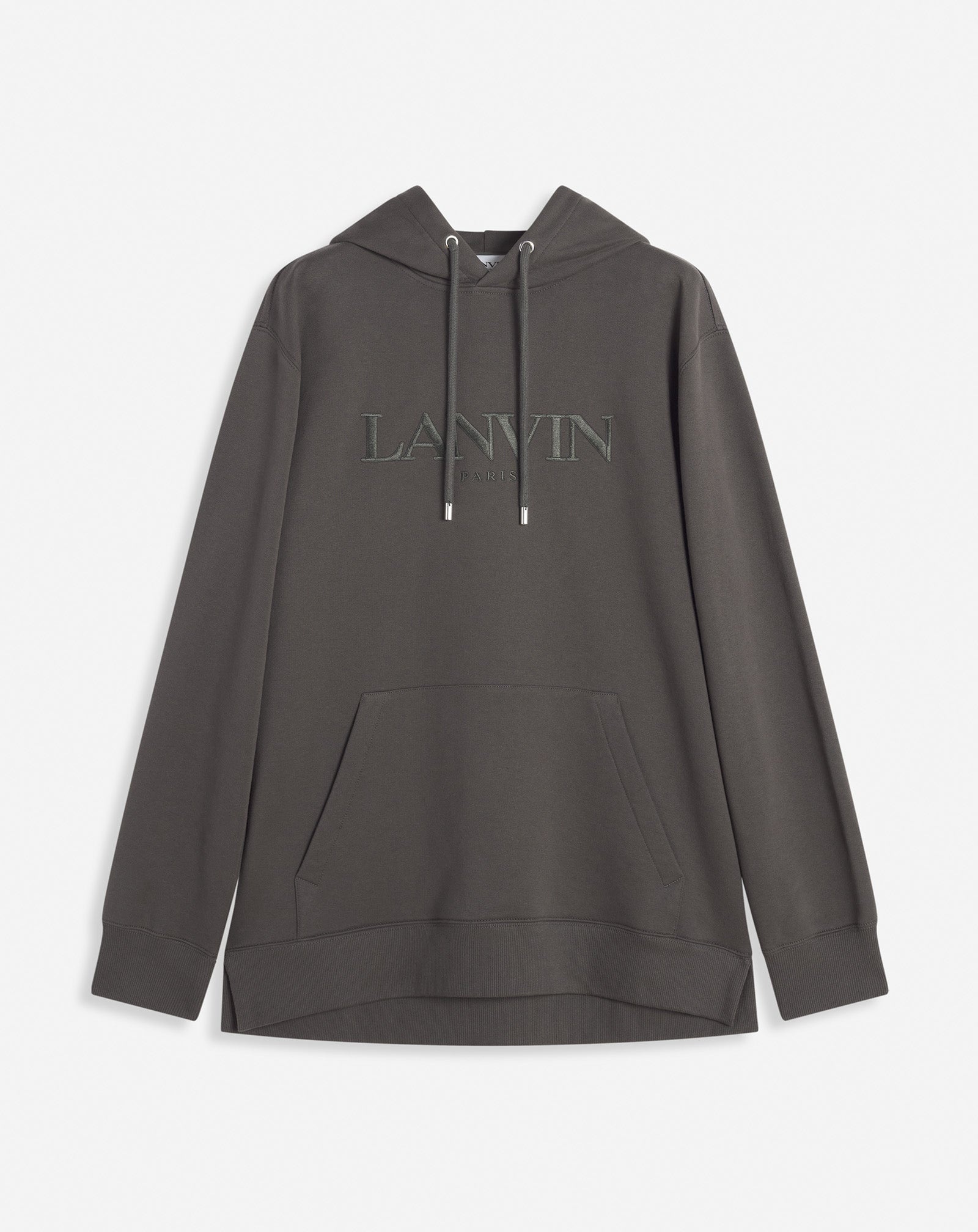 OVERSIZED LANVIN PARIS EMBROIDERED HOODIE - 1