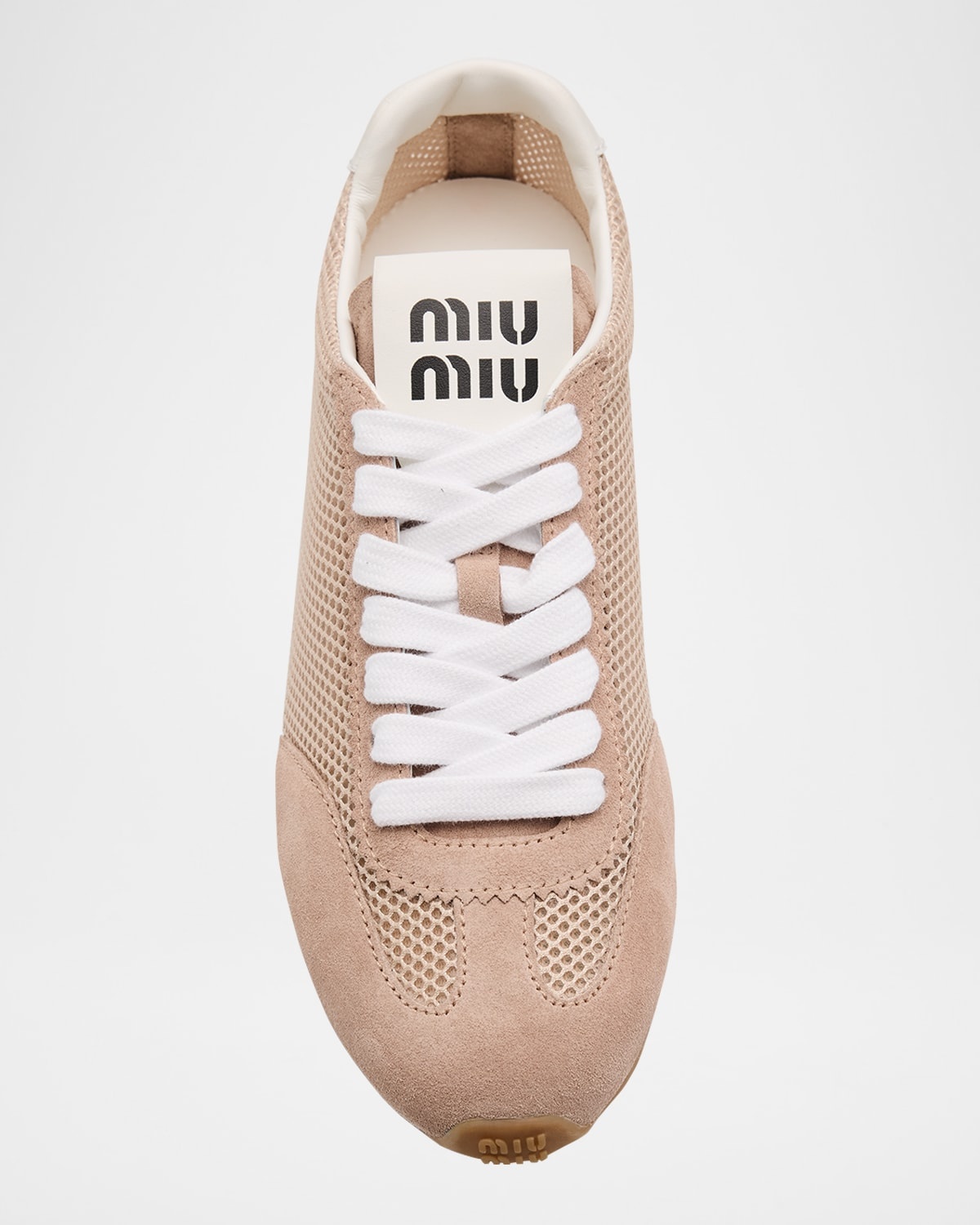 Low-Top Mesh Suede Sneakers - 3