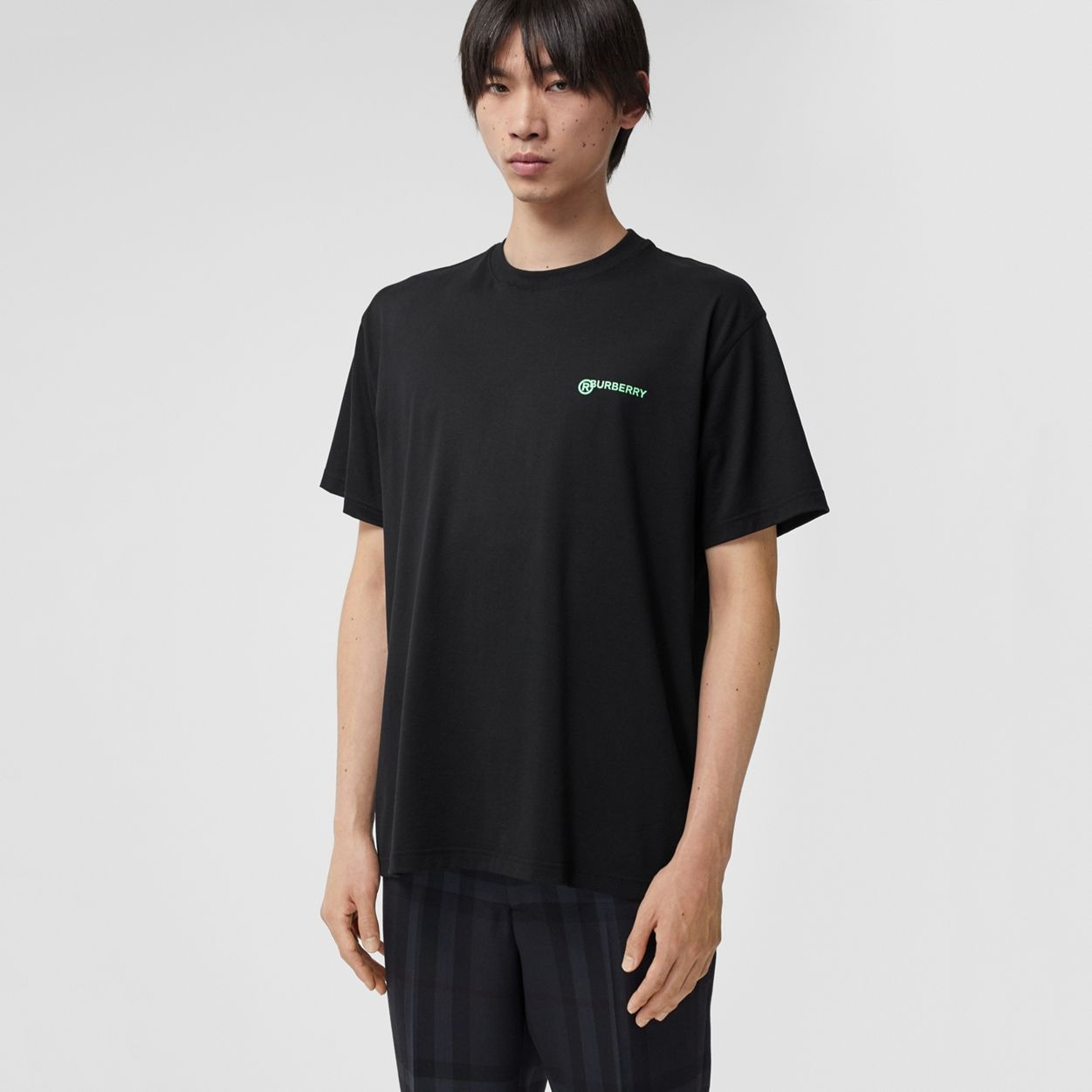 Slogan Print Cotton Oversized T-shirt - 2