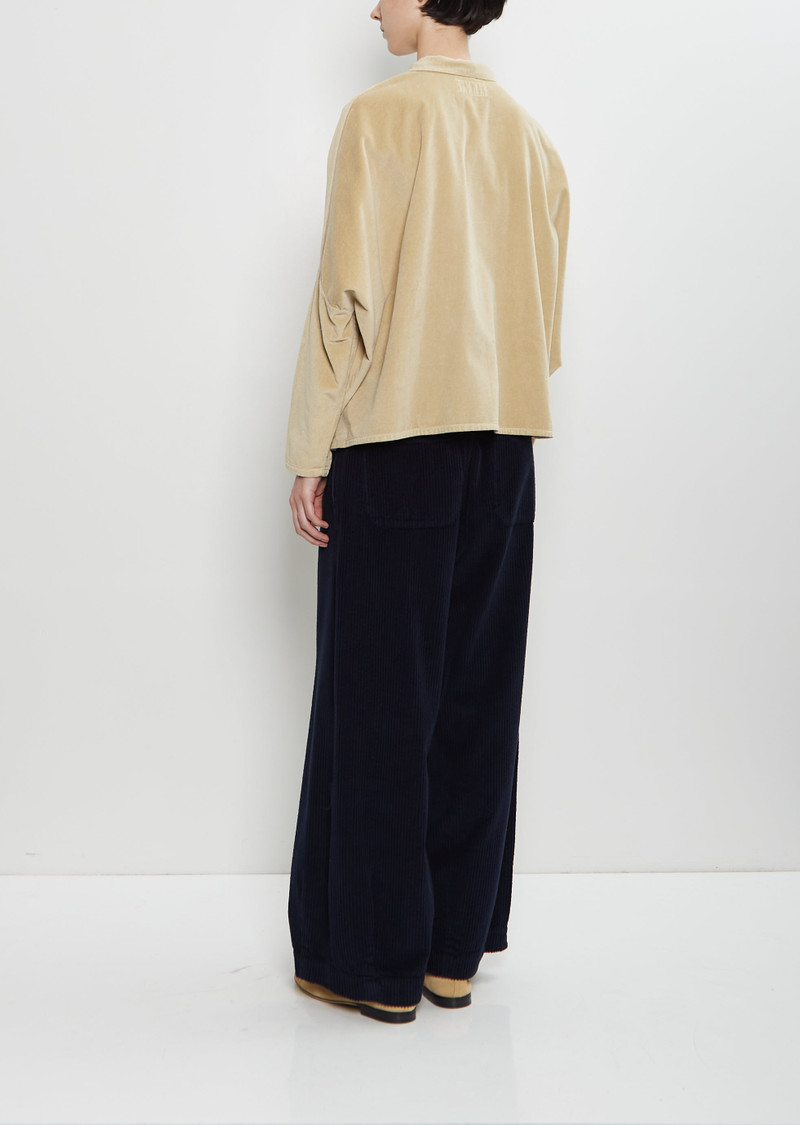 LABO.ART Tina Cotton Velvet Shirt — Cemento outlook