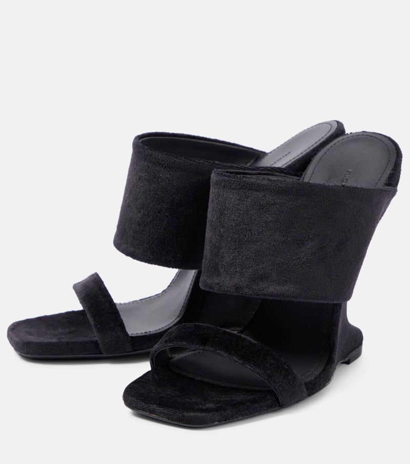 Cantilever suede mules 4