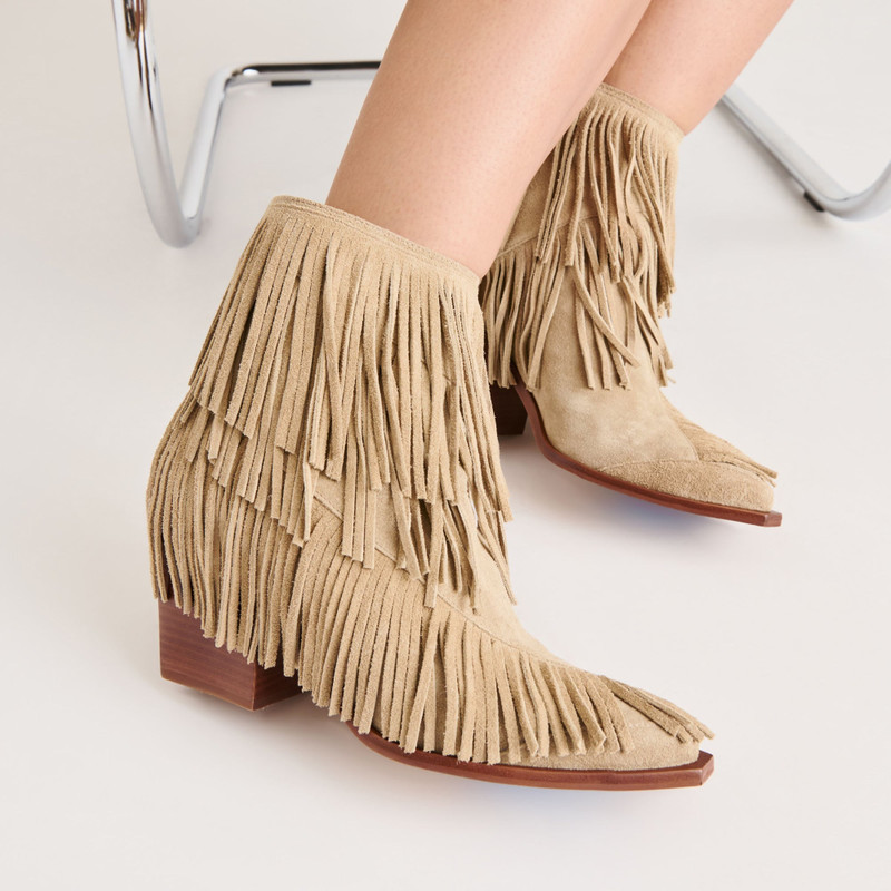 TOREY BOOTIES DK TAUPE SUEDE 4