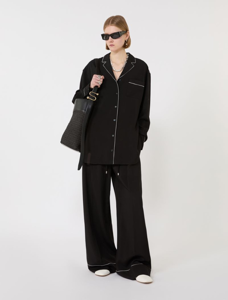 Sportmax Satin overshirt - black outlook