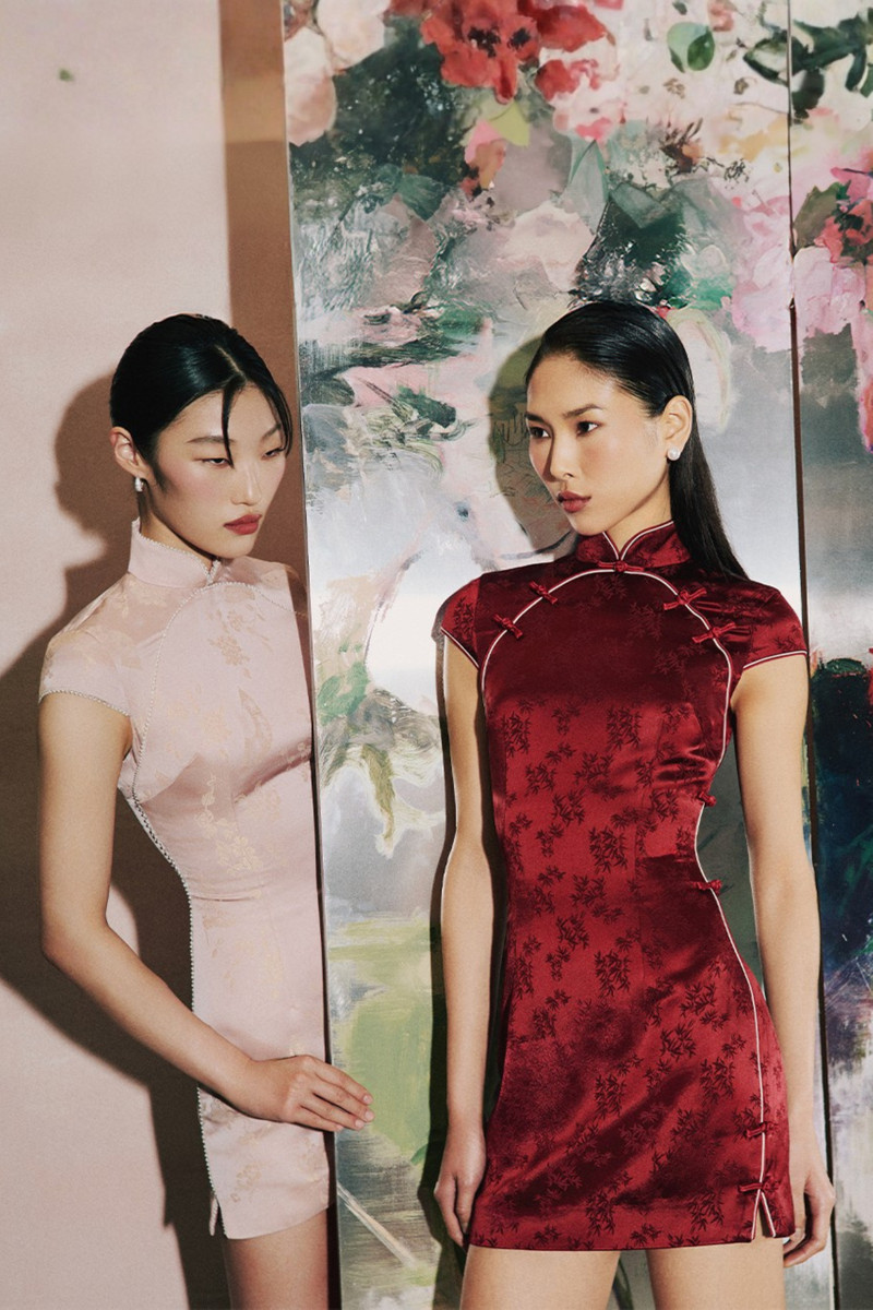 REN SATIN JACQUARD DRESS 2