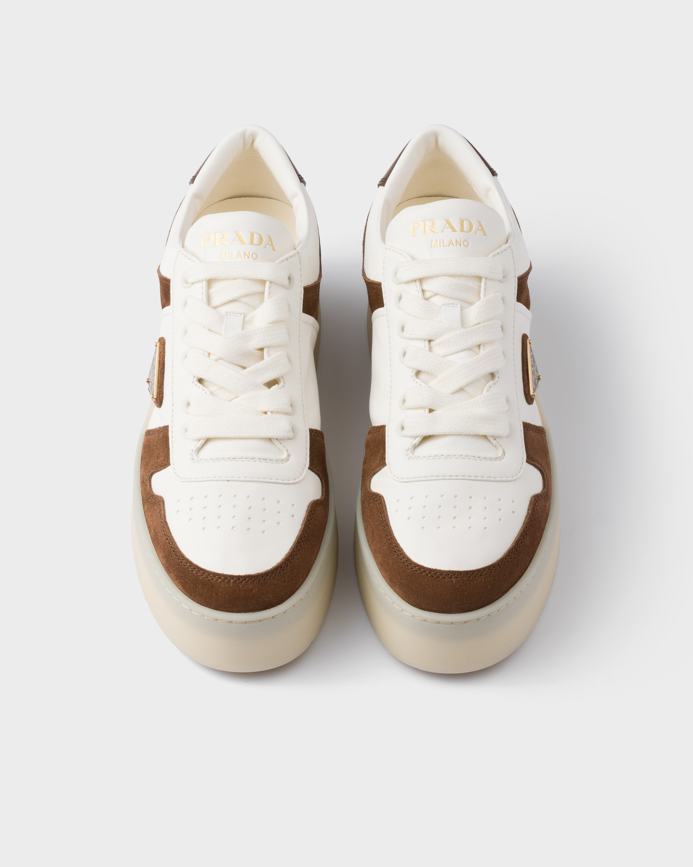 Downtown Bold nappa leather and suede sneakers - 3