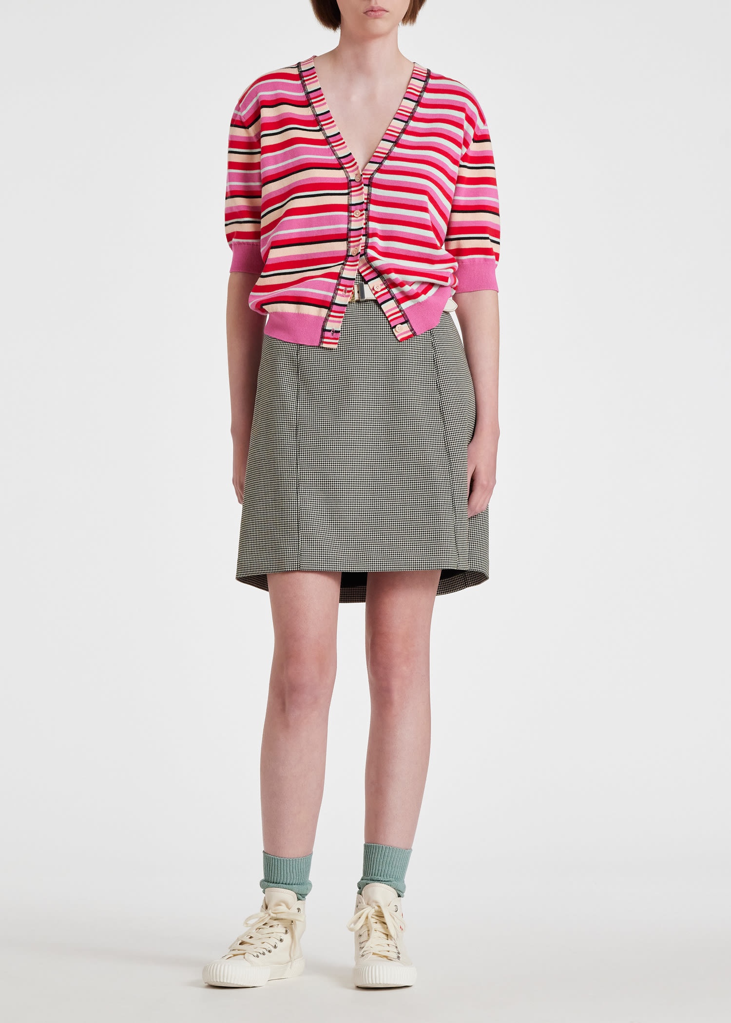 'Patchwork Stripe' Cardigan - 5