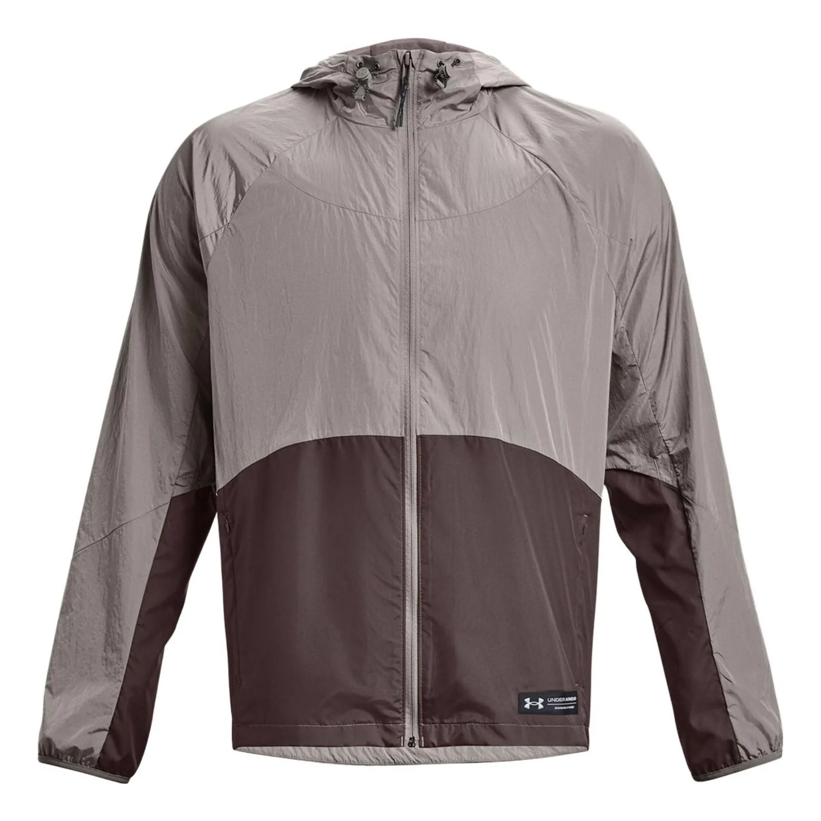 Under Armour Rush Woven Full-Zip Jacket 'Taupe Brown' 1377181-294 - 1