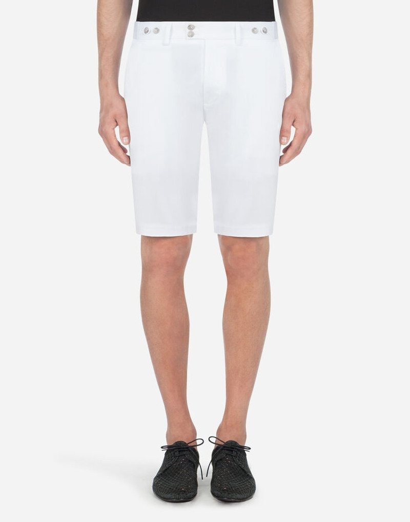 Stretch cotton bermuda shorts 1