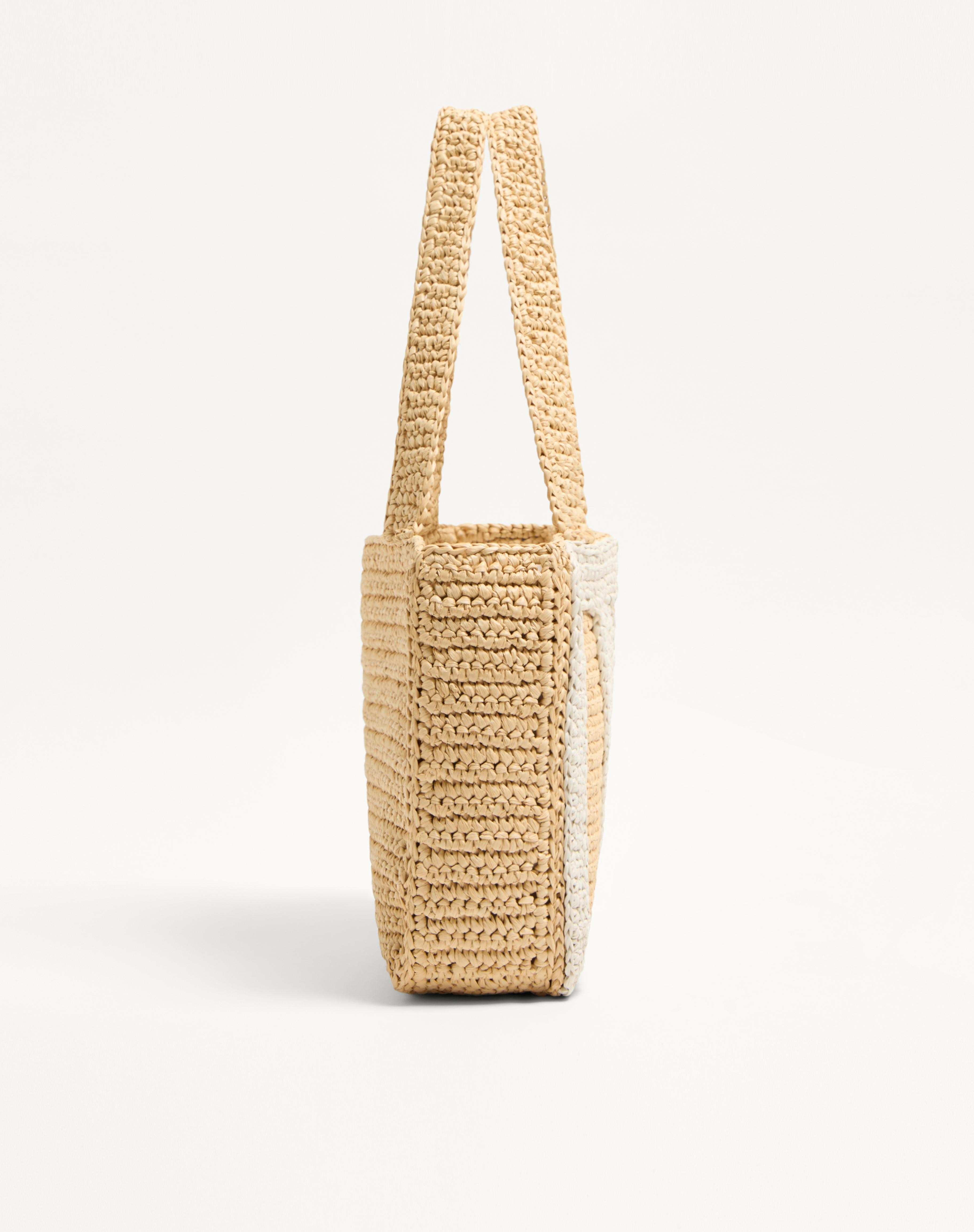 VALENTINO GARAVANI VIVA SUPERSTAR MEDIUM SHOPPING BAG IN RAFFIA - 4