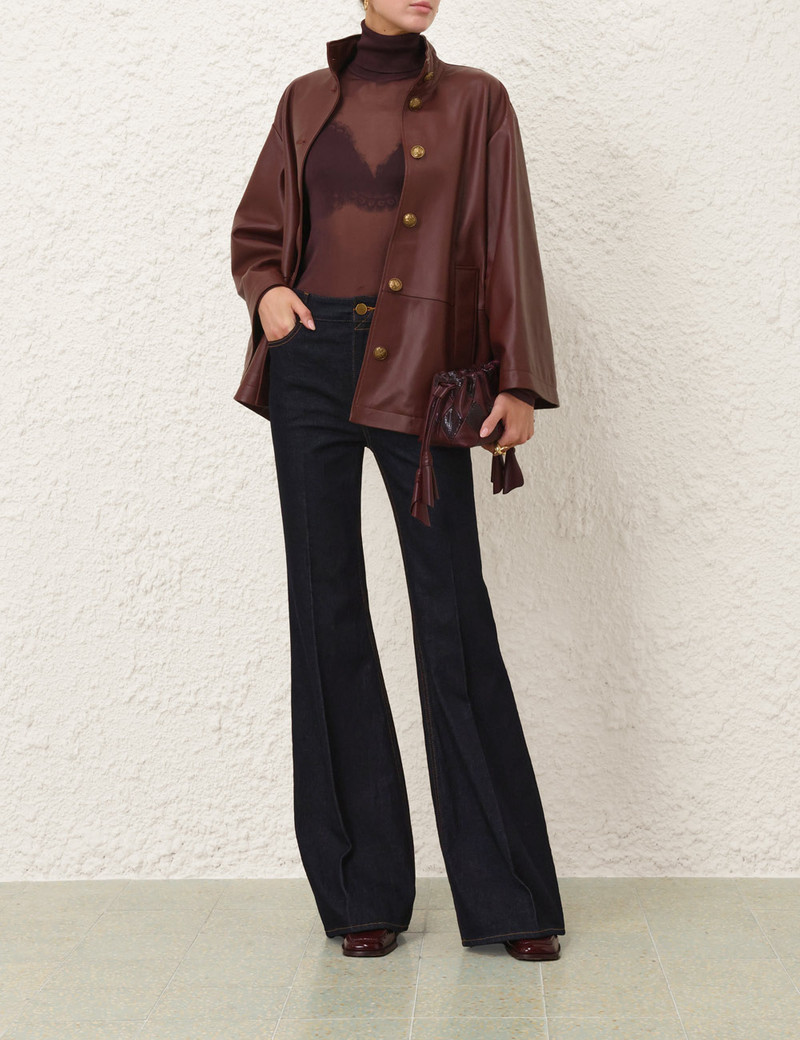 VALIANT LEATHER PUSSYBOW COAT 7