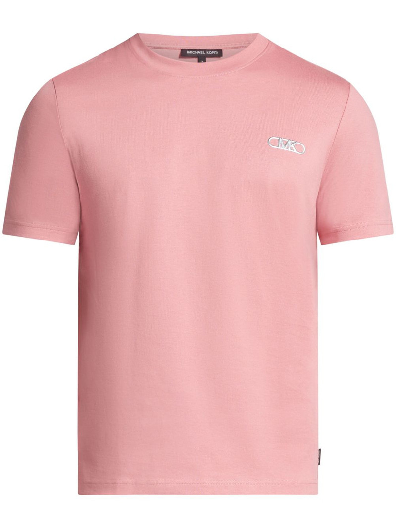 logo-embroidered cotton T-shirt 1