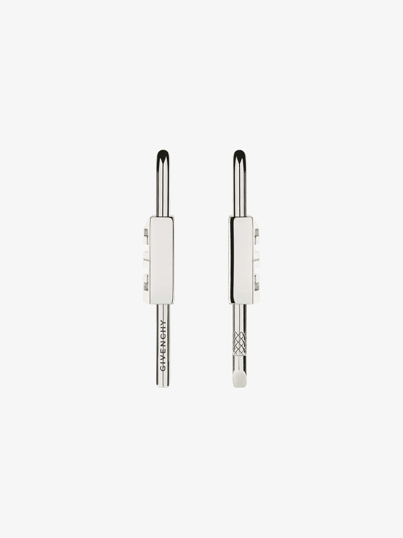 LOCK EARRINGS IN METAL 4