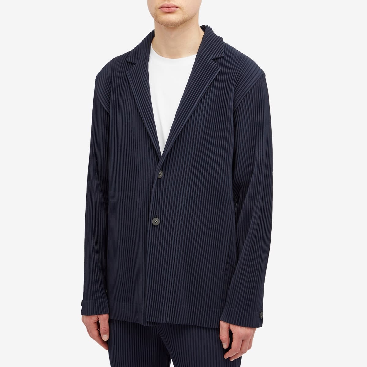 Homme Plissé Issey Miyake Pleated Single Breasted Jacket - 2