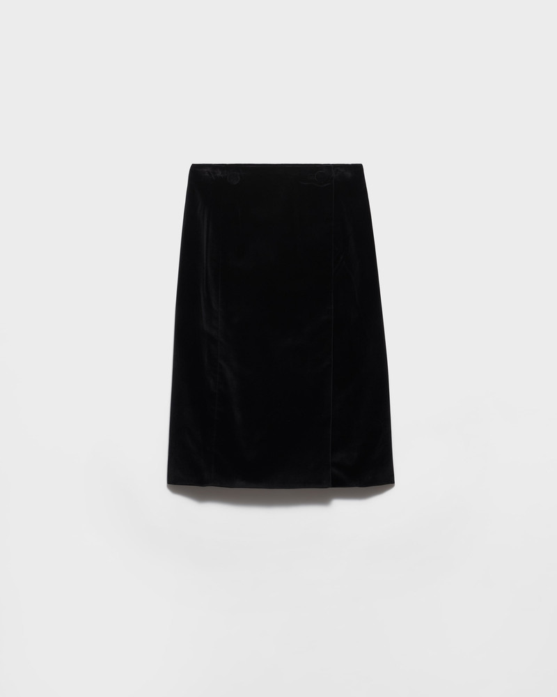 Velvet midi-skirt 1