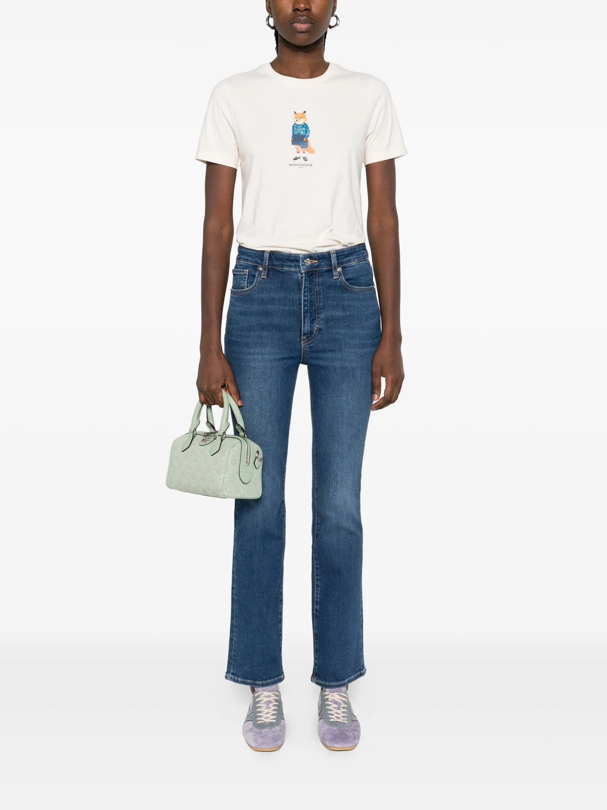 Maison Kitsuné Fox-print T-shirt - 4