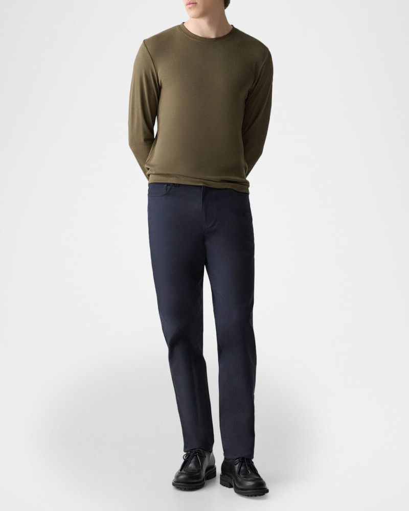 Theory Men's Essential Tee Long Sleeve in Anemone Milano outlook