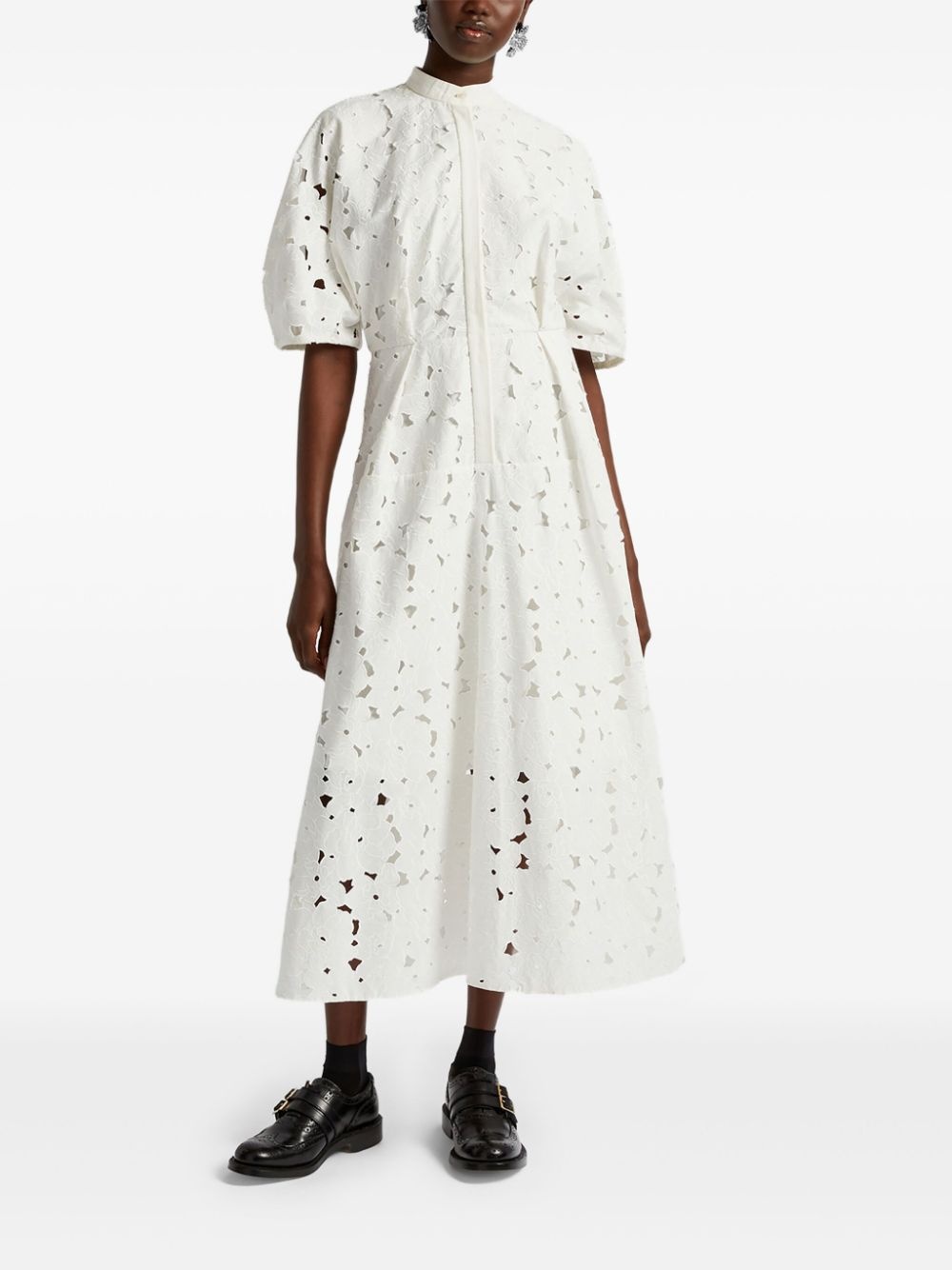 short-sleeve midi dress - 4