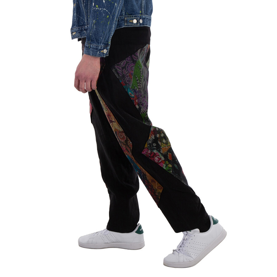 Yohji Yamamoto Men's Black Y-Patchwork P.L Pants - 5