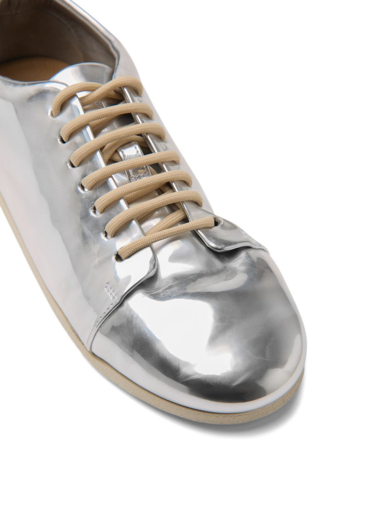 metallic lace-up sneakers 4