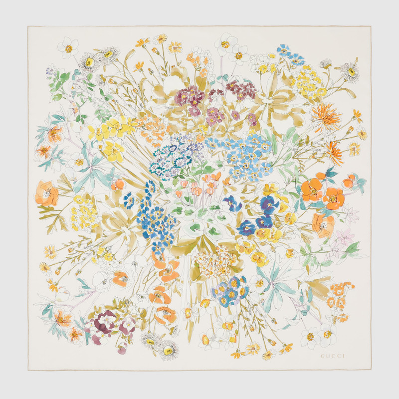 Printed silk carré 1