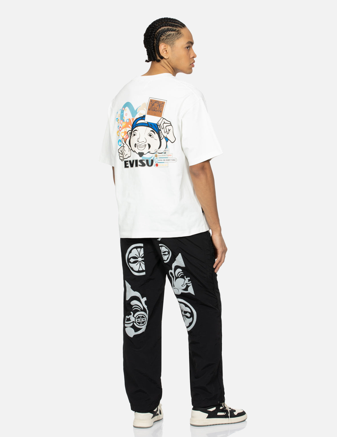 GODHEAD AND KAMON CUTOUT DAICOCK PRINT RELAX FIT JOGGERS - 3