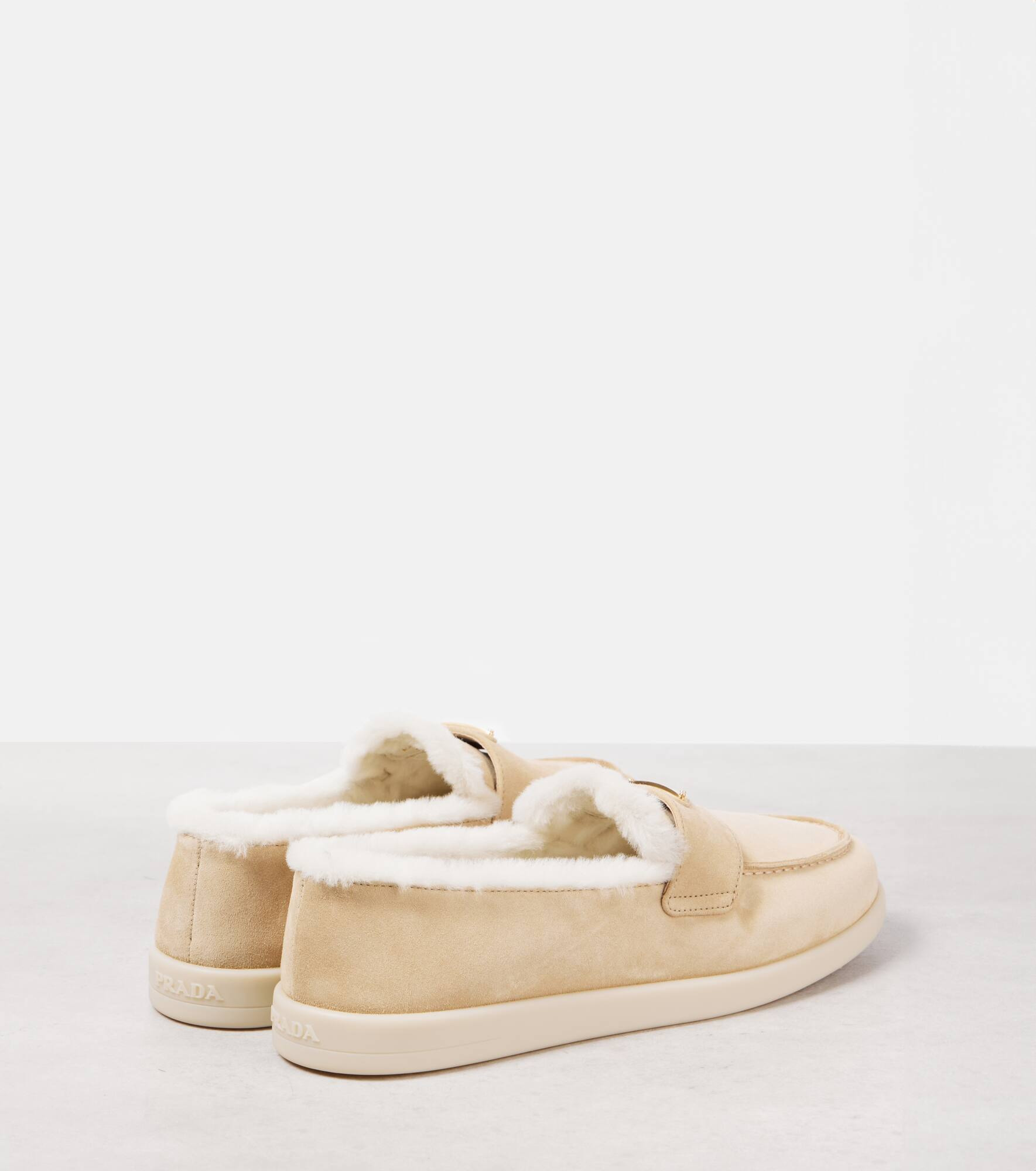 Shearling-lined suede loafers - 2