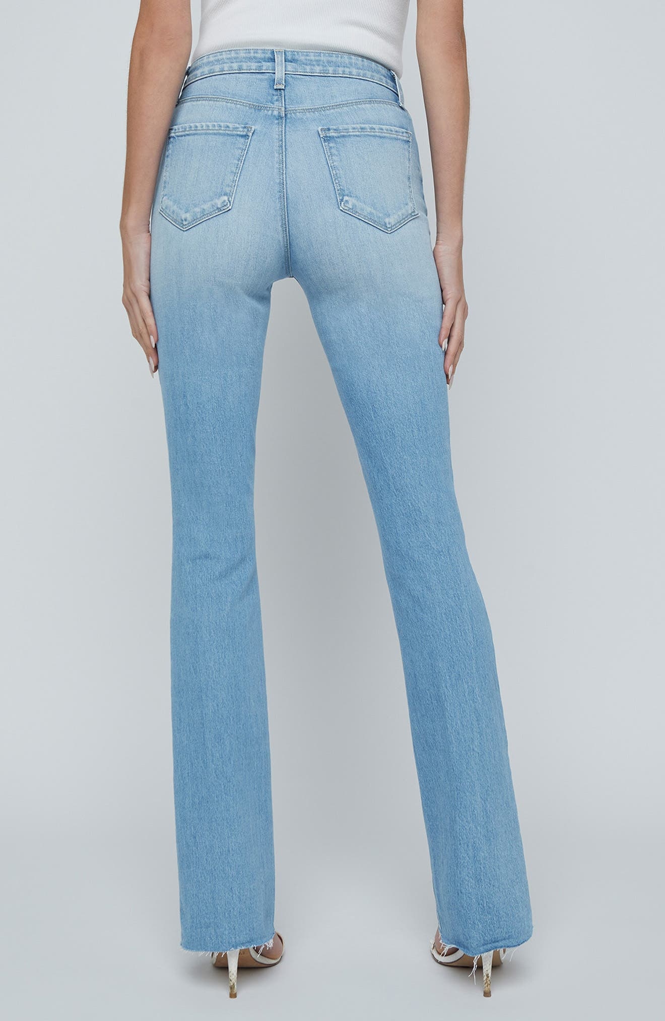 L'AGENCE Ruth Raw Hem Straight Leg Jeans in Barker at Nordstrom - 2