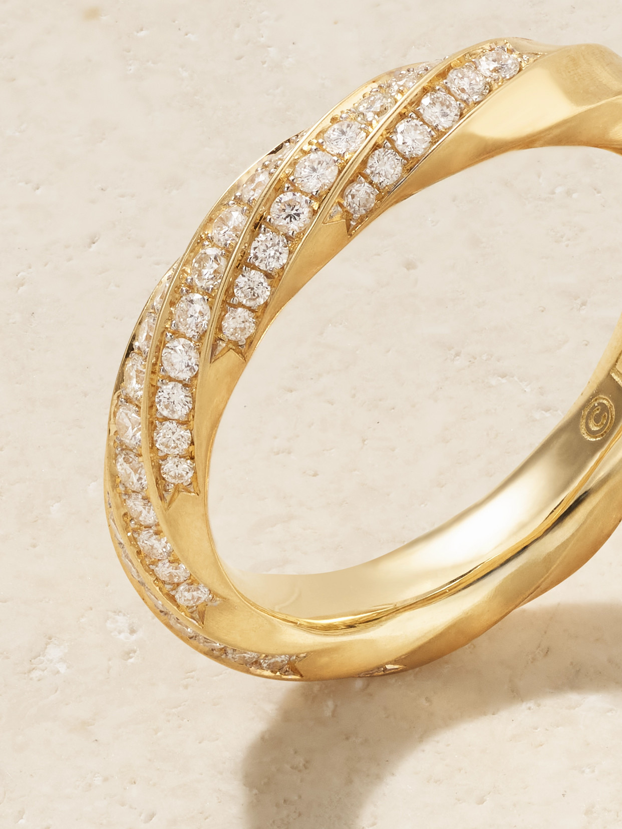 + Net Sustain Cable 18-karat Recycled Gold Diamond Ring - 4