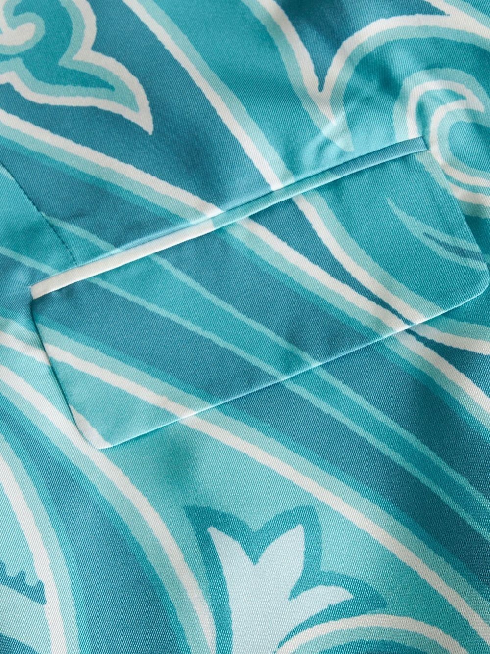 swirl-print silk blazer - 6