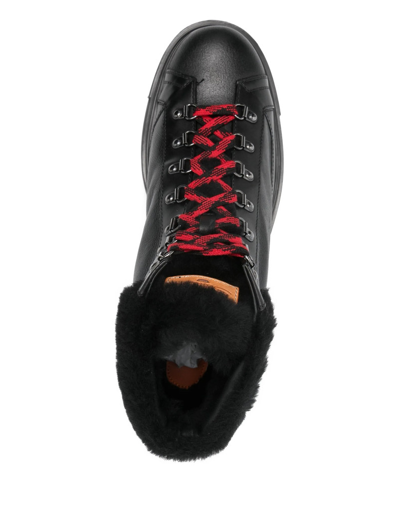 Santoni Santoni Fur Trim Lace-up Boots outlook