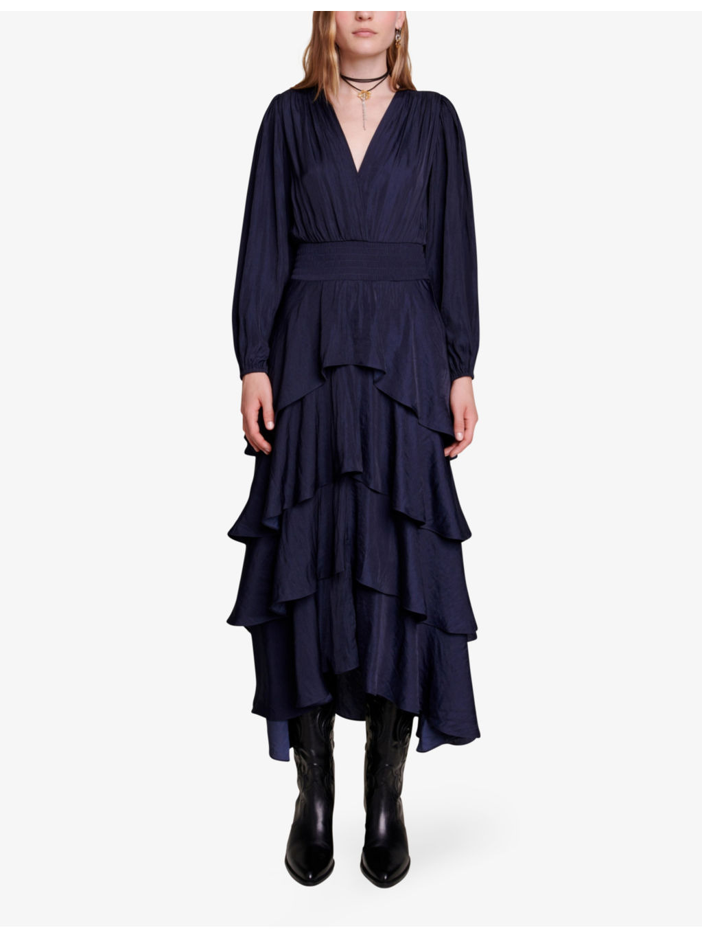 Ruffinella smocked-waist ruffled woven maxi dress - 3