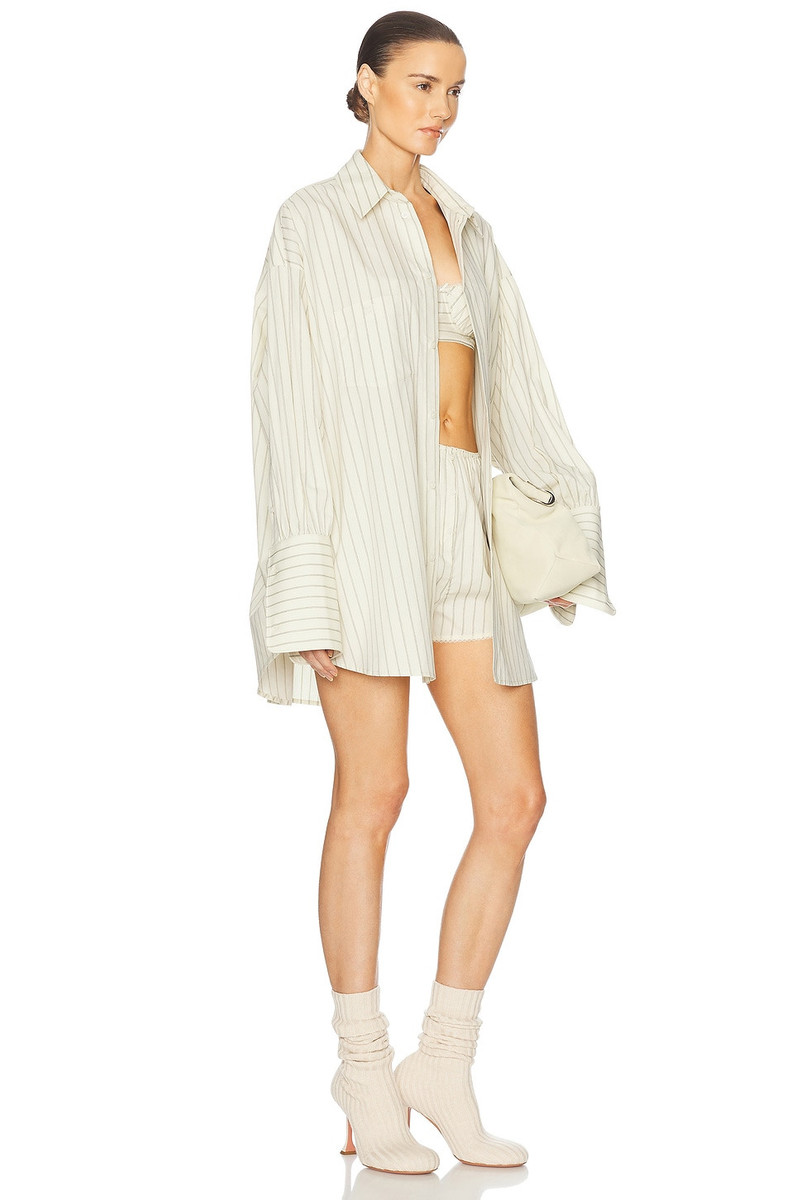 Pinstripe Poplin Oversized Shirt 2