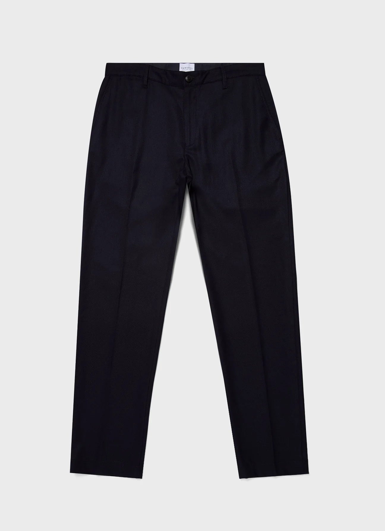 Textured Wool Trouser Navy - 1